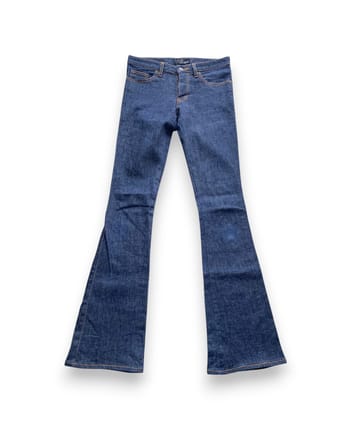 Celana Panjang Cecil McBee Y2K Flare Cutbray Indigo Blue Den