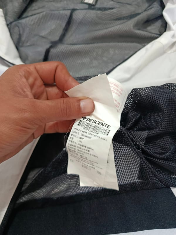 Shell jacket descente white double zipper, foto 6