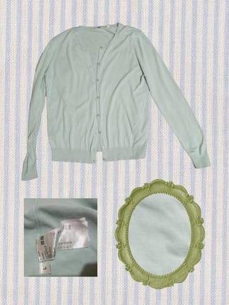 UNIQLO CARDIGAN MINT/TOSCA (size L)