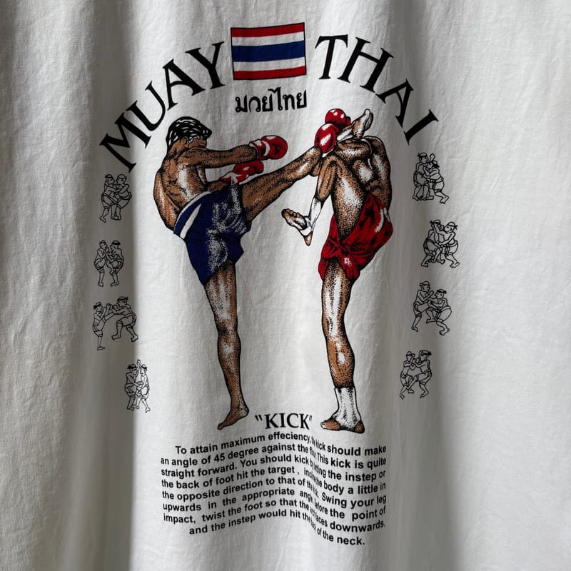 Vintage Muay Thai Art Graphic Tee, foto 2