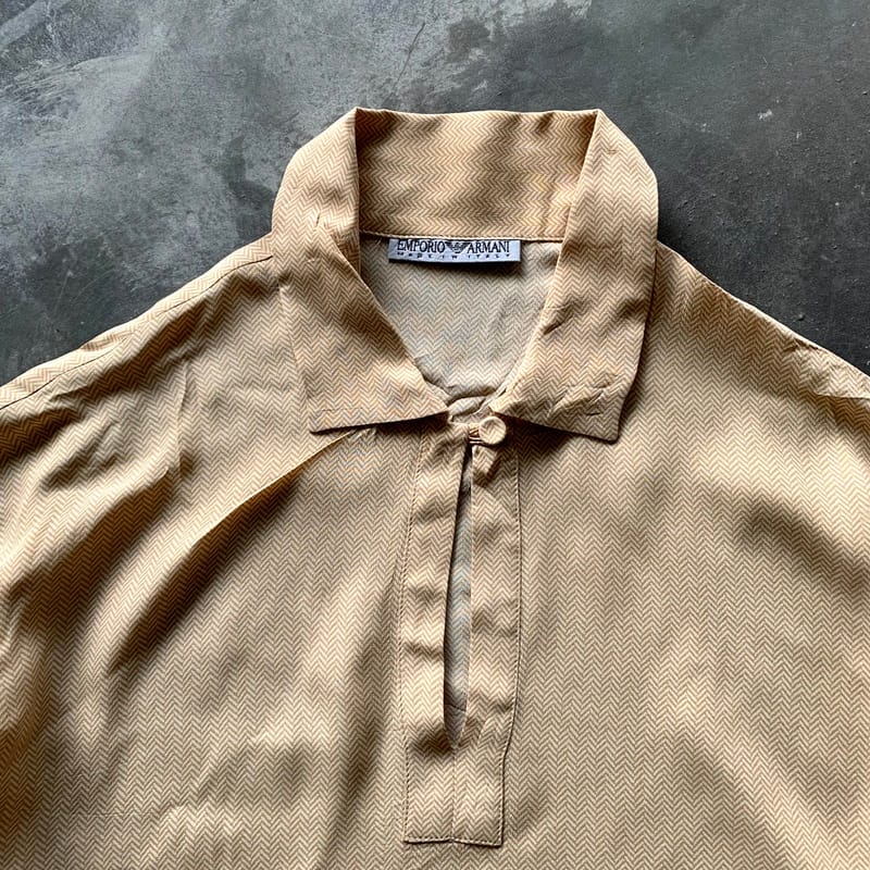 90s Emporio Armani Silk Blend Pullover Shirt, foto 2