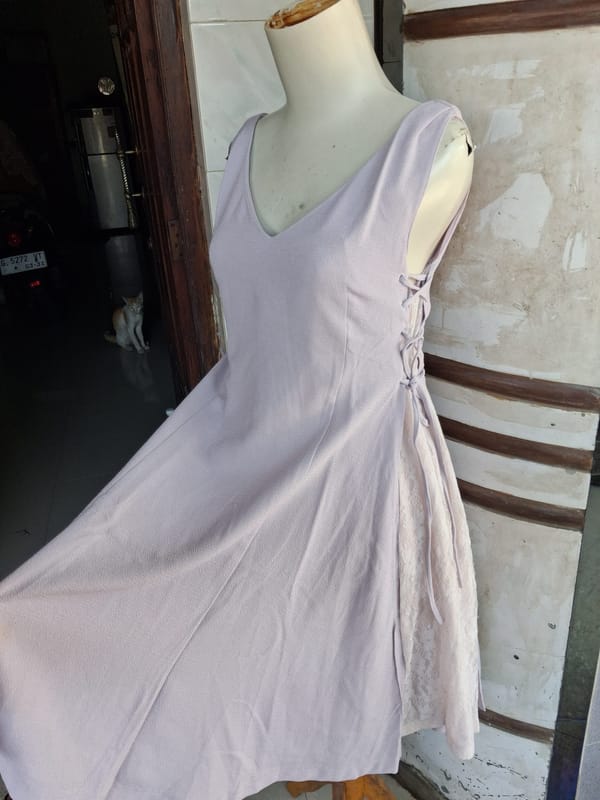 SIDE LACE UP  SLEEVELESS DRESS, foto 4