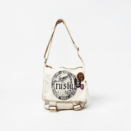Vintage Y2K Rusty White Canvas Printed Slingbag Original