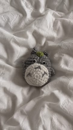 crochet totoro handmade keychain