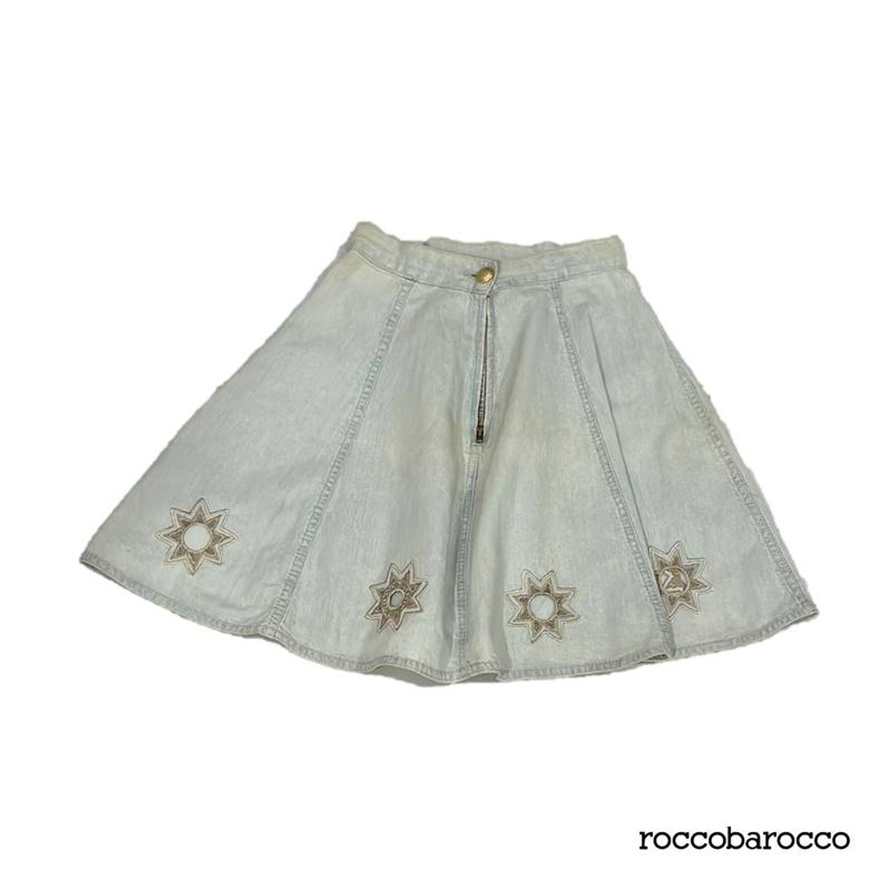 [Rare item, Preloved] Roccobarocco mini skirt denim Color: