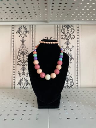 Pearl Necklace Multicolor Rainbow Pelangi WarnaWarni Mutiara
