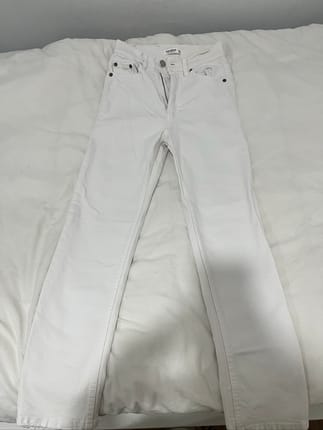 Pull & Bear White Skinny Jeans Uk 34