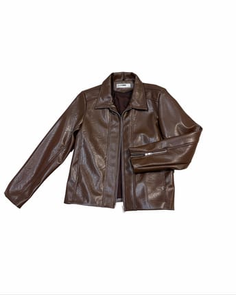 Drunk Dad x OMO Brown Leather Jacket 🤠