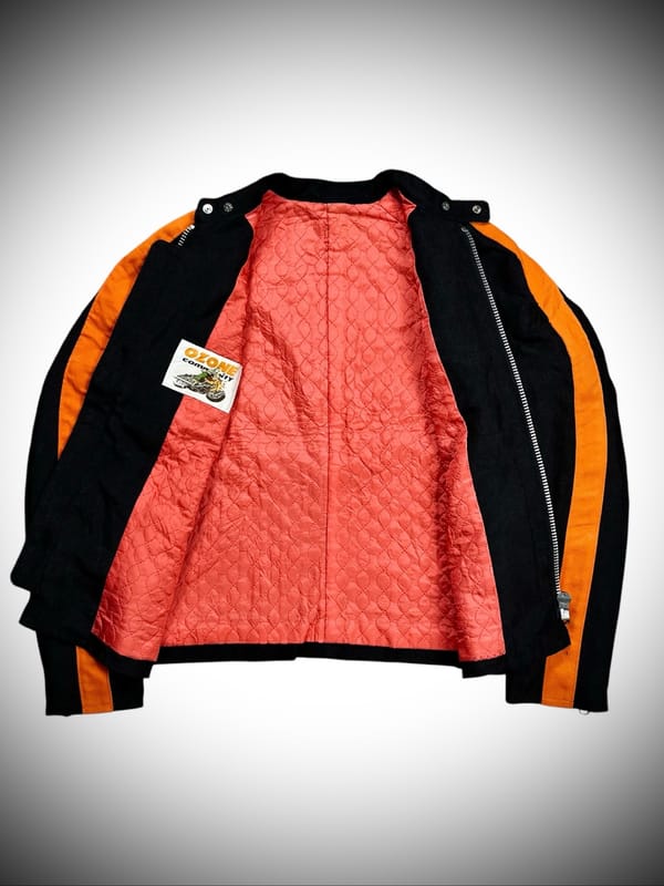 Ozone Community Japan - Safety Orange Taped Biker Jacket, foto 2