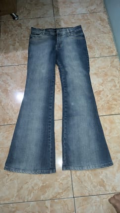 Vintage Washed Blue Wide Leg Jeans
