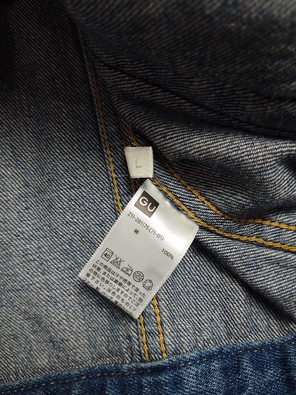 GU Trucker Denim Jacket Type 3 Blue Washed, foto 6