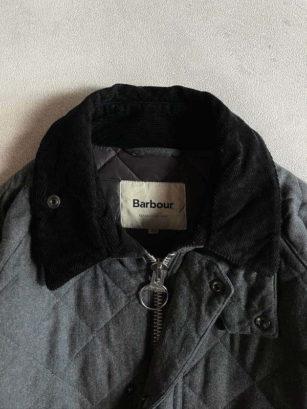 Barbour Bedale Japan Quilted Wool Grey Jacket, foto 7