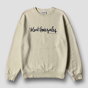 Mark Gonzales Streetwear Casual Sweatshirt Pria white