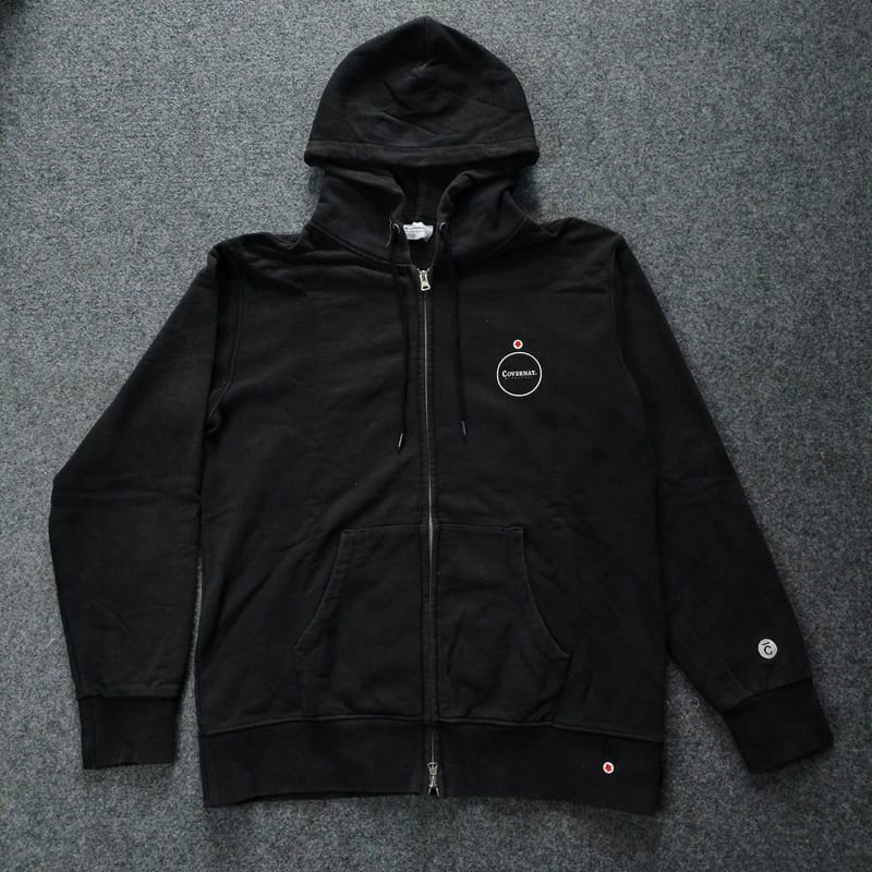 Covernat Zip Hoodie Black back logo, foto 3