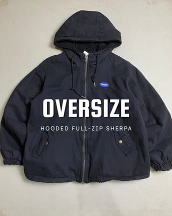 Oversize Full-Zip Hoodie Sherpa L