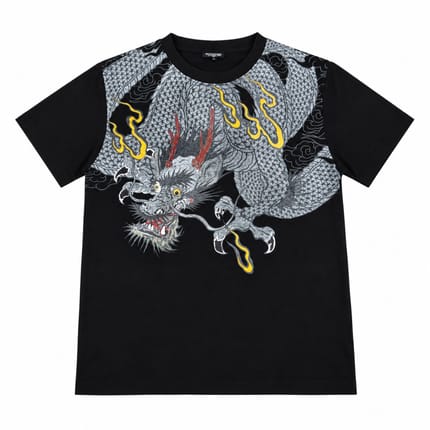 Vintage Bullet Noise Sukajan Dragon Graphic Print Japanese