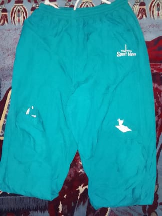 Celana Training / Sweatpants Parasut Hijau Toska "Sport Man"