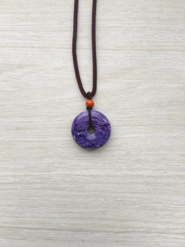 Charoite pendant / liontin batu semi mulia, foto 2