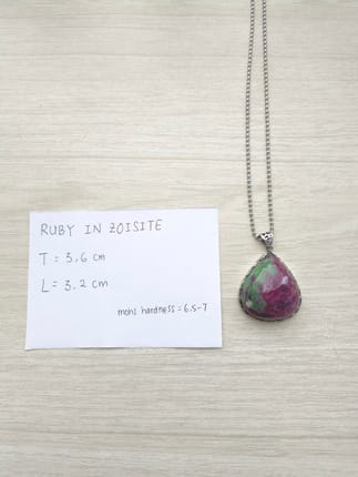 Ruby in Zoisite pendant / liontin batu semi mulia