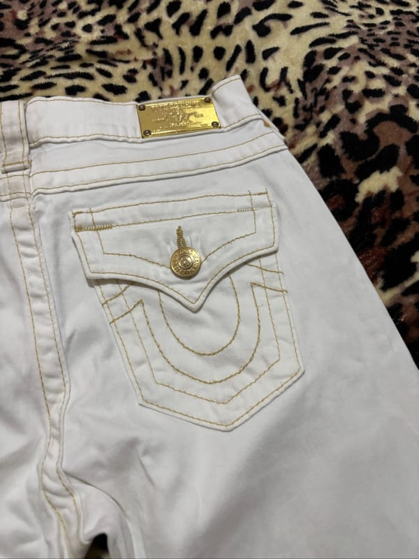True Religion White Gold Hardware Denim, foto 3