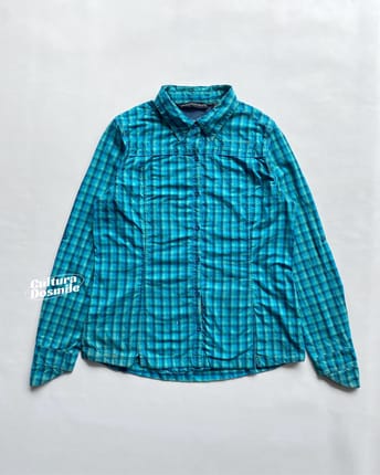 Mountain Design Tech Nylon Trail Shirt Plaid Hiking Vibrant
