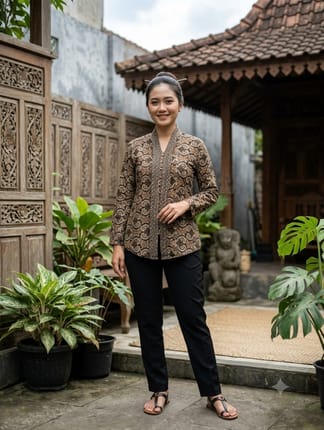 Baju Atasan Batik Pekalongan Model Kebaya Top Blouse