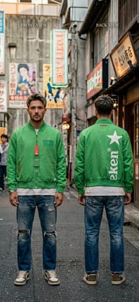 Vintage Heineken jaket BNWT Not Marlboro Carlsberg Budweiser