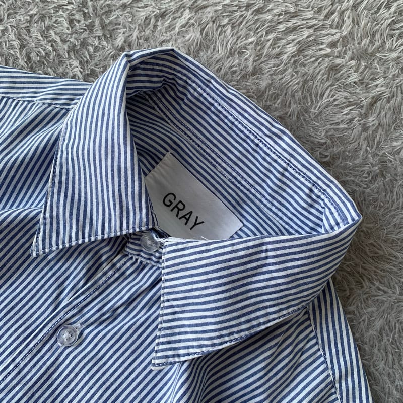 BOXY SHIRT STRIPE BY GRAY, foto 3