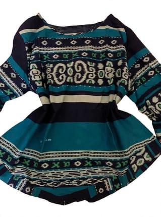 Blouse Batik biru
