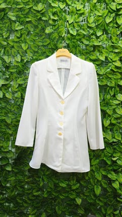 Long white blazer formal