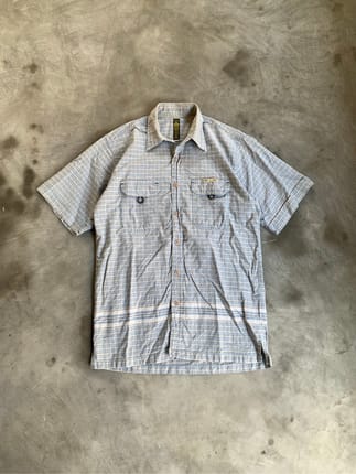Item(s) : Vintage MG3000 Double Pocket Plaid Short Shirt
