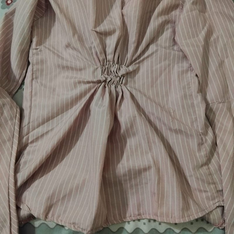 kemeja stripe, fitted shirt, foto 2
