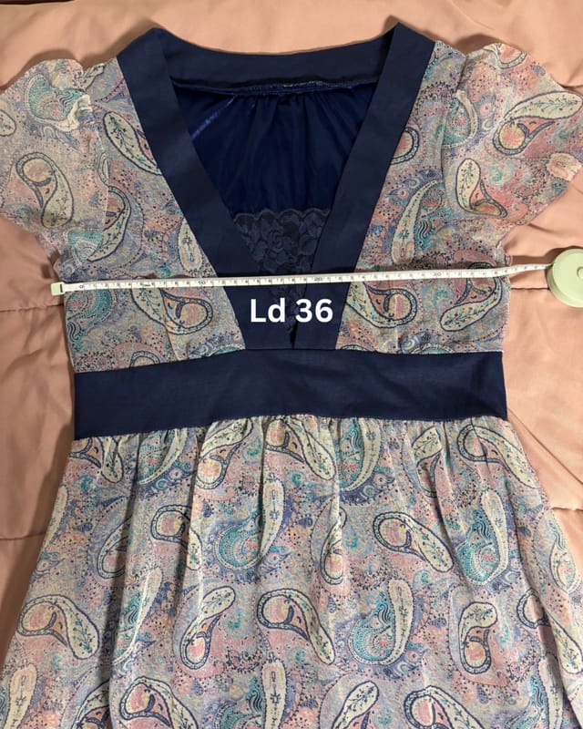 Paisley Printed Chiffon Dress, foto 3