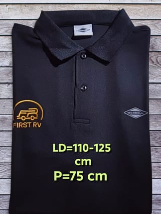 Kaos Kerah Polo brand Merrell warna hitam size XXL