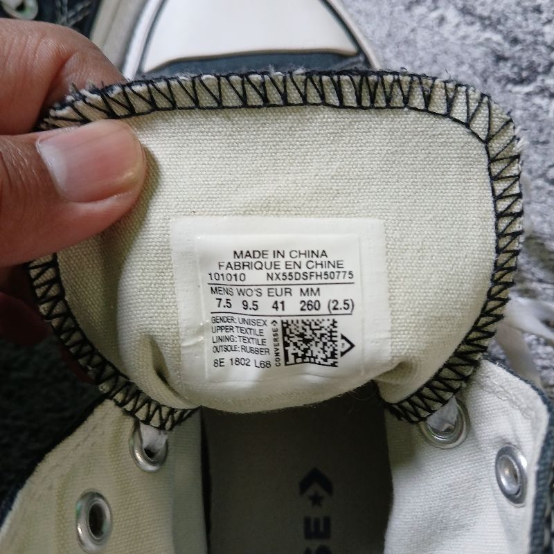 Converse Casual Sneakers Pria white black, foto 7
