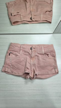 ZARA PINK LOWRISE JEAN SHORTS