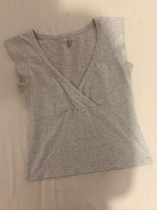 brandy melville amara light grey top