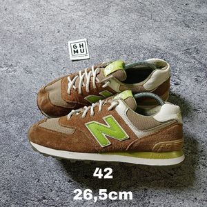 New Balance Casual Sneakers Pria green brown