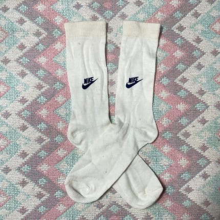 Kaus Kaki / Socks Vintage NIKE original warna off white