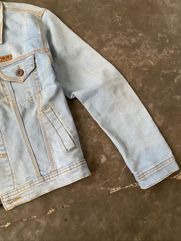 vintage denim jacket trucker blue wash, foto 5