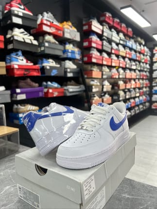 NIKE AIR FORCE 107 WHITE COURT BLUE