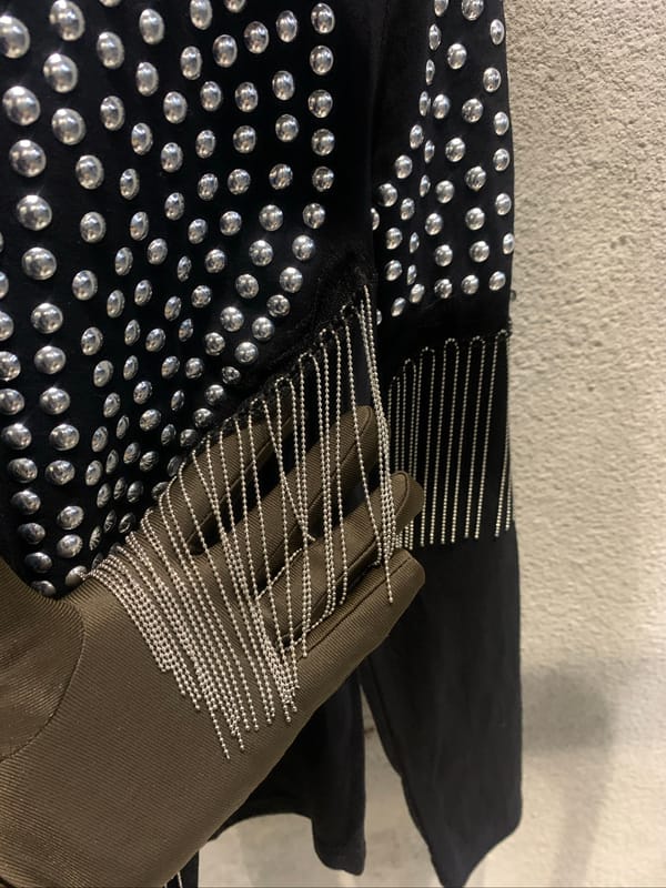 Y2k Studded Chain Fringe Jacket, foto 4