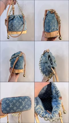 Lv noe noe mini denim leather sands