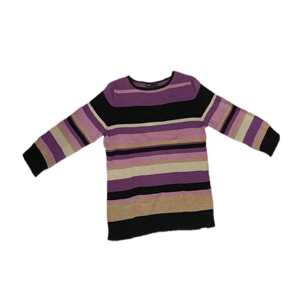 [Preloved] Bossini long-sleeve stripes Color: Glittery