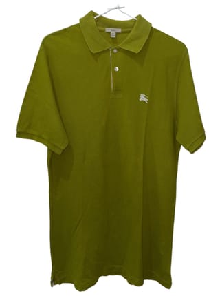 Burberry Men Polo Shirt Olive Green Original Preloved