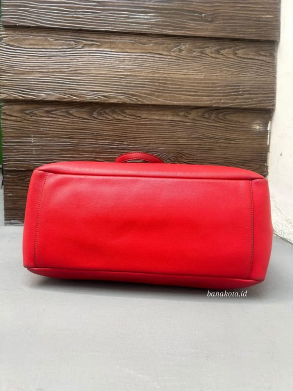 Scarlet RED Saffiano large tote Coach, foto 5