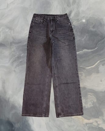 Celana Baggy Denim Retro Jeans Gombrong RISK