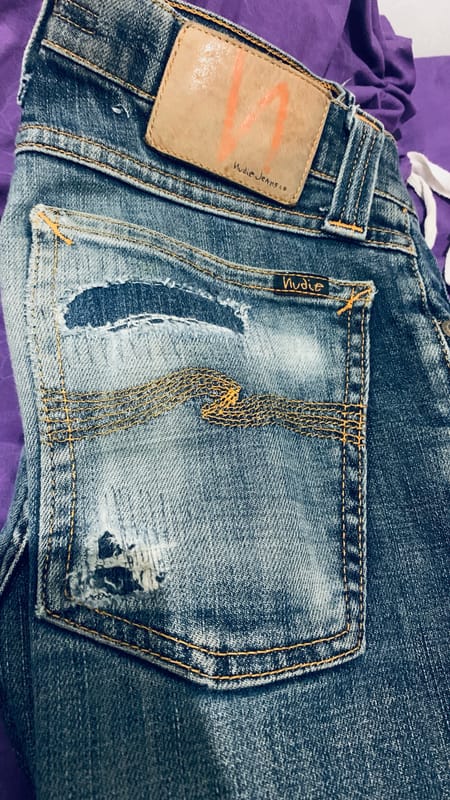 Nudie jeans wash dan ripped preloved, foto 2
