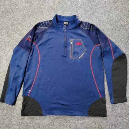 The north face TNF Baselayer biru halfzip quarterzip