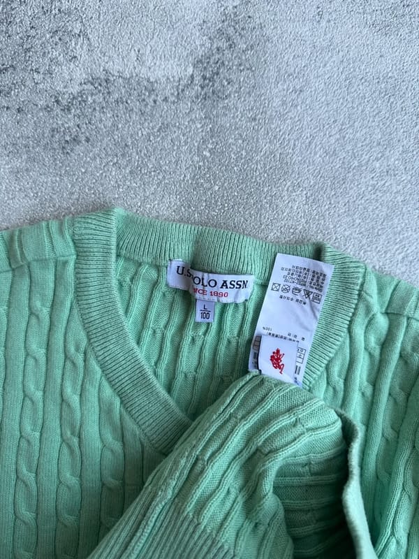 U.S. Polo assn knitwear textured cable basic small logo, foto 6